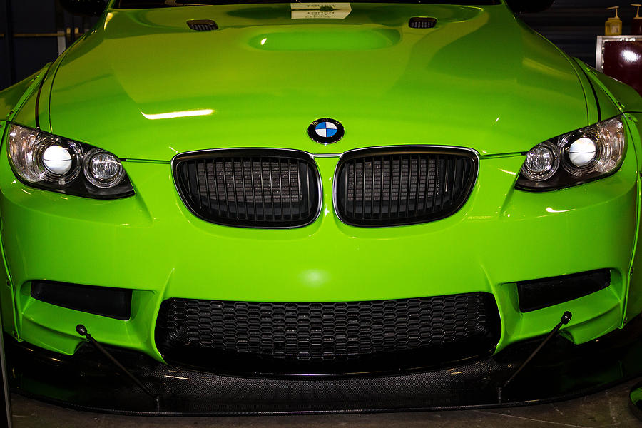 Green BMW Photograph by George Kenhan