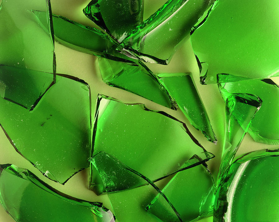 Green Broken Glass Photograph By Adrienne Hart Davisscience Photo Library 