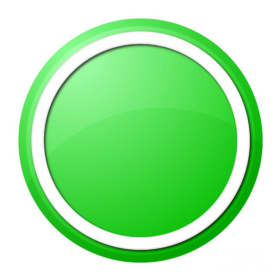 Green Button Digital Art by Henrik Lehnerer - Fine Art America