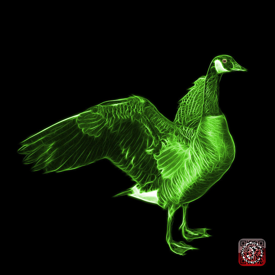 Green Canada Goose Pop Art - 7585 - BB  Mixed Media by James Ahn