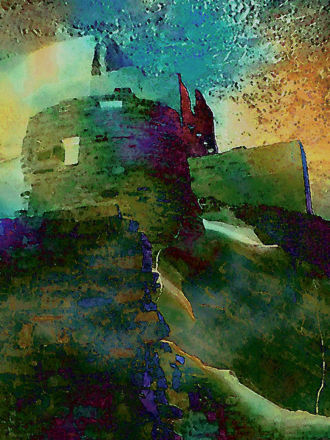 Green Castle Digital Art by David Hansen