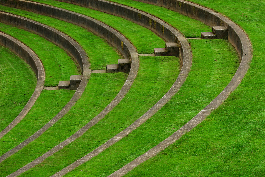 Green Curves and Steps Photograph by Robert Woodward