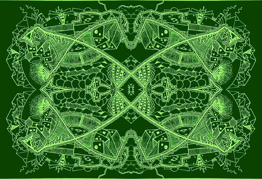 Green Drawing by Daniel Rustad Green Drawing by Daniel Rustad