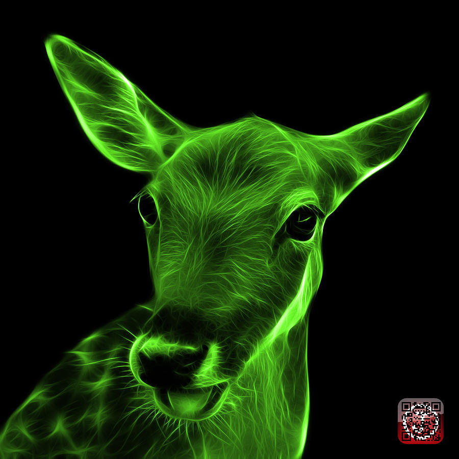 Green Deer - 0401 F Digital Art by James Ahn