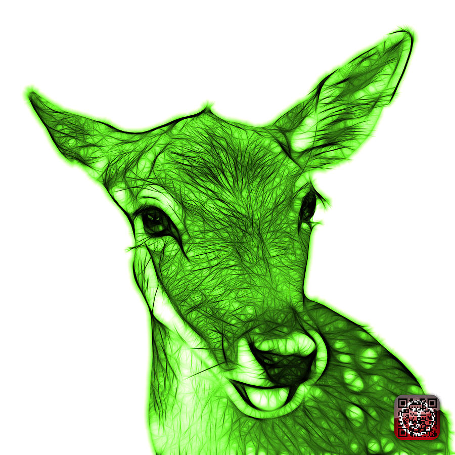 Green Deer - 0401 FS Digital Art by James Ahn