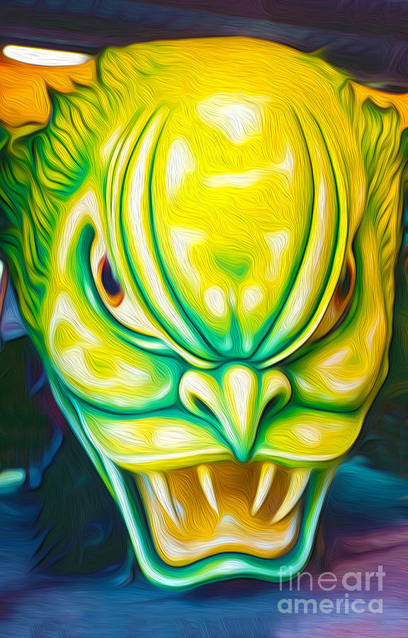 Green Demon Painting - Green Demon by Gregory Dyer