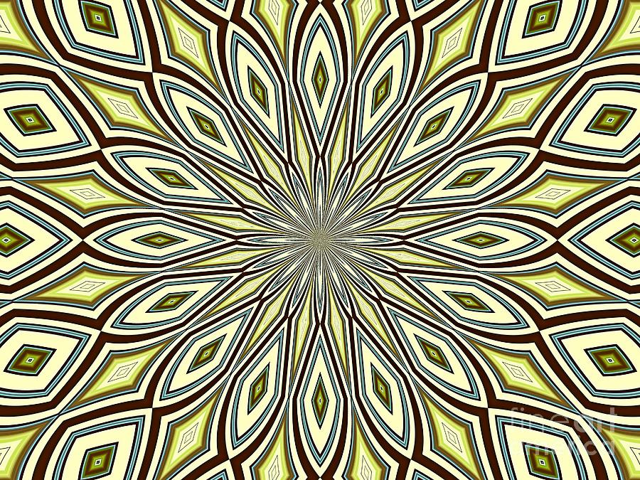 Green Diamond Kaleidoscope Digital Art by Sharon Woerner