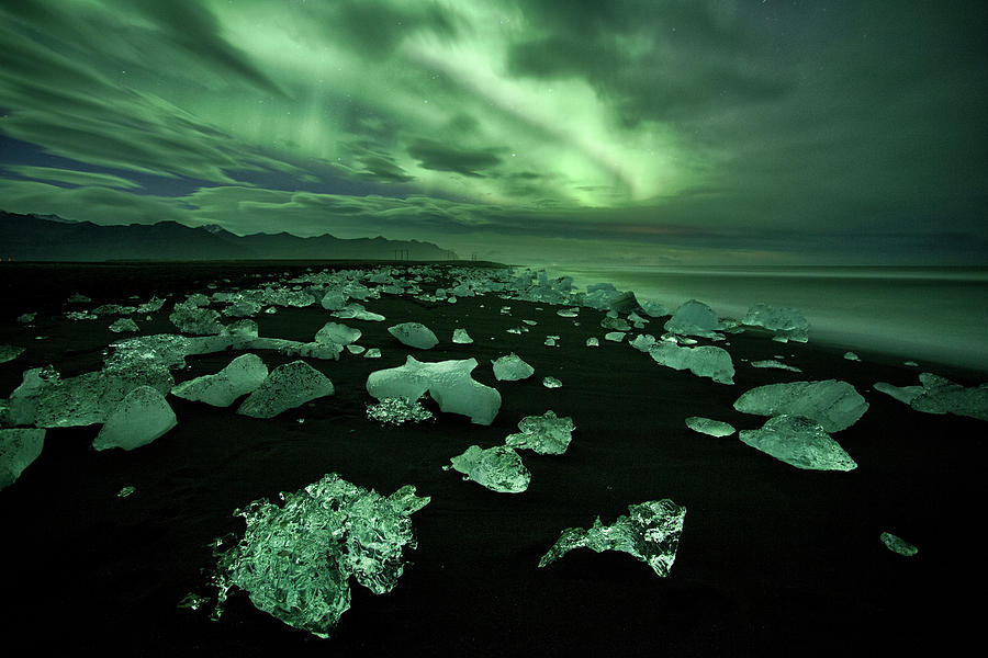Winter Photograph - Green Diamonds by Peter Svoboda, Mqep