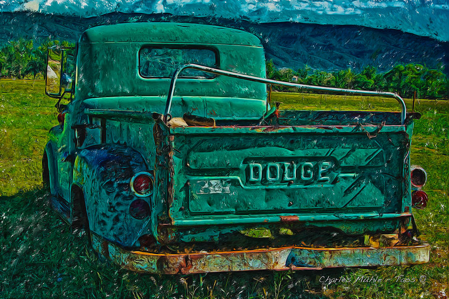 Green Dodge Photograph by Charles Muhle