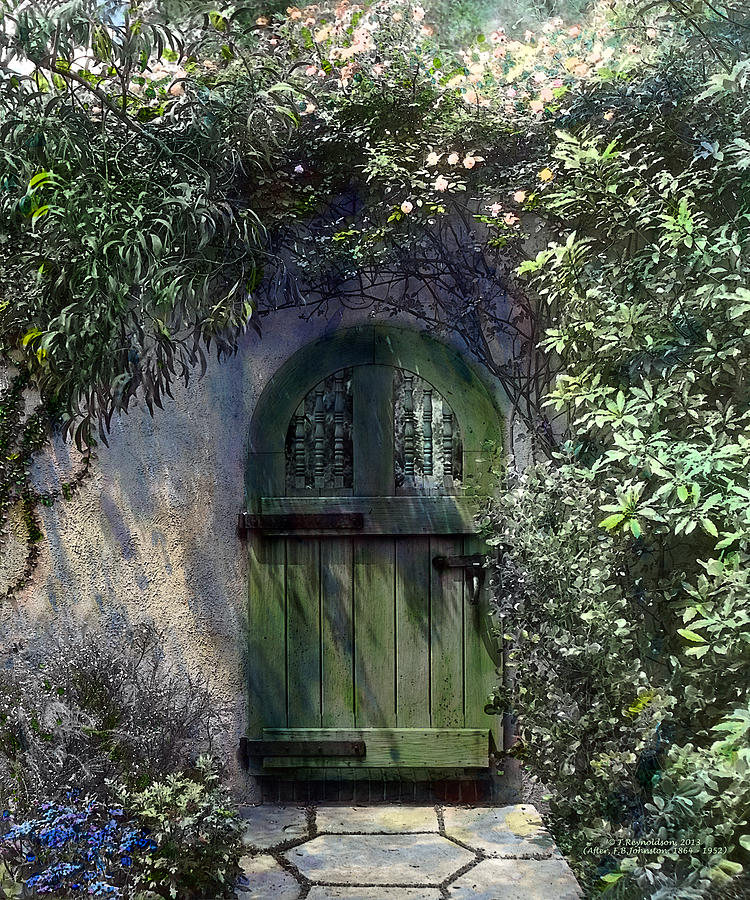 Nature Painting - Green Door by Terry Reynoldson