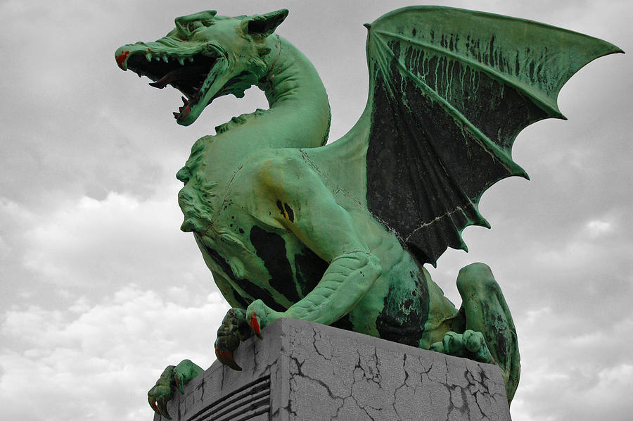 Green dragon in Ljubljana Photograph by Aleksandar Hajdukovic - Fine ...