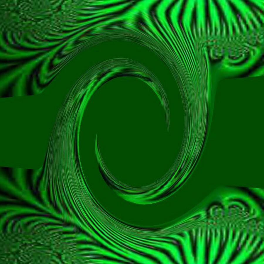 Green Fabric Digital Art by Mary Russell