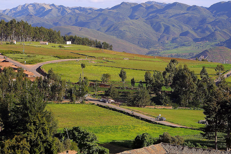 Green Fields of Peru Photograph by Linda Phelps