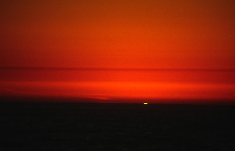 Green Flash At Sunset Photograph by Greg Ochocki