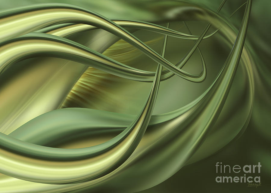 Green flow Digital Art by Johnny Hildingsson