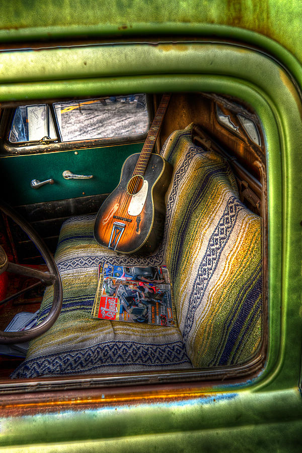 Old Green Truck Door Photograph by Michael Ash