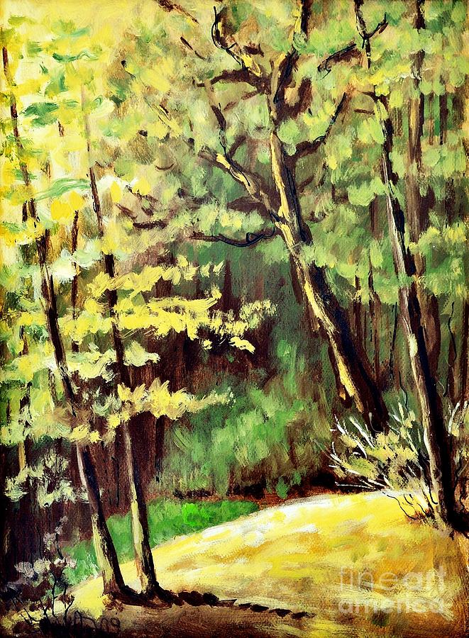Nature Painting - Green forest by Martin Capek