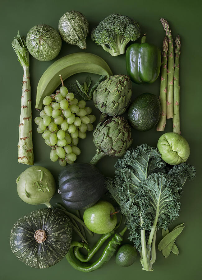 Green fruits and vegetables Photograph by Gerenme