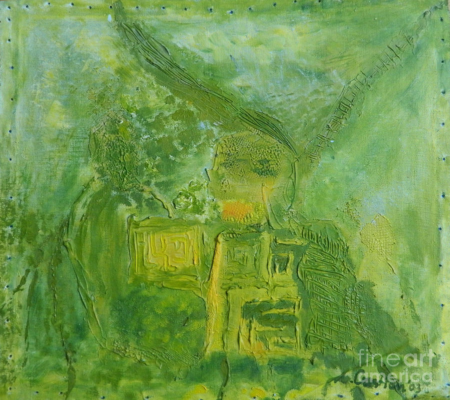 Nature Painting - Green garden  by Mada Lina
