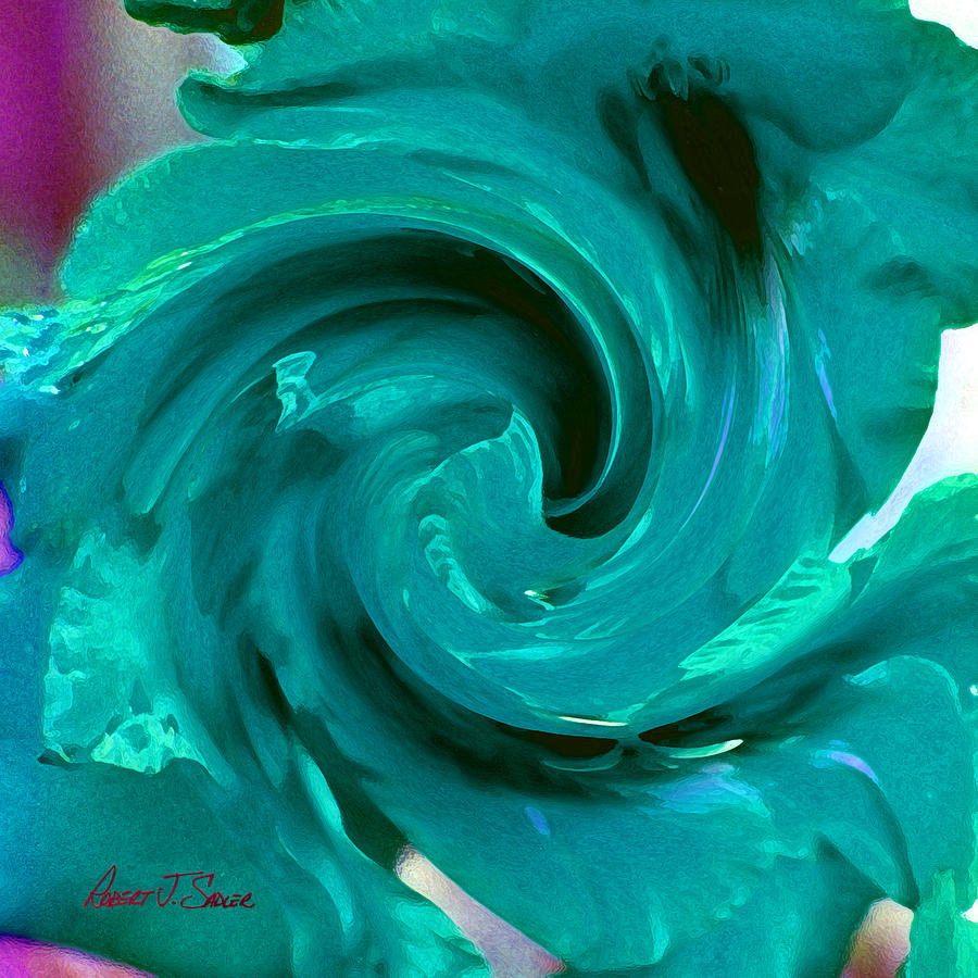 Green Gladiola Swirl Photograph by Robert J Sadler