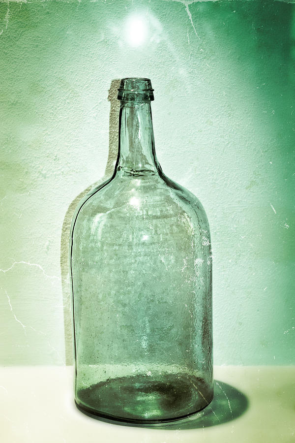Green Glass Bottle Photograph by Colleen Kammerer