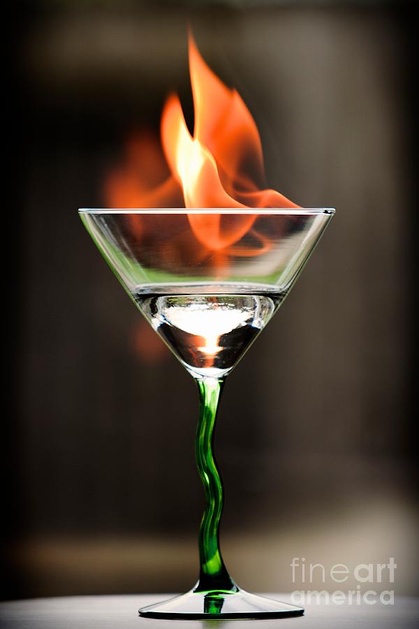 Green Glass Of Fire Photograph
