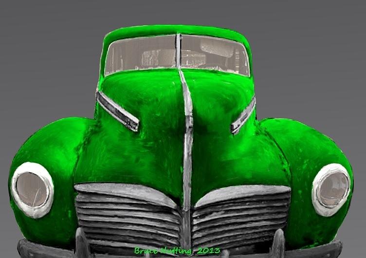 Car Painting - Green Grin by Bruce Nutting