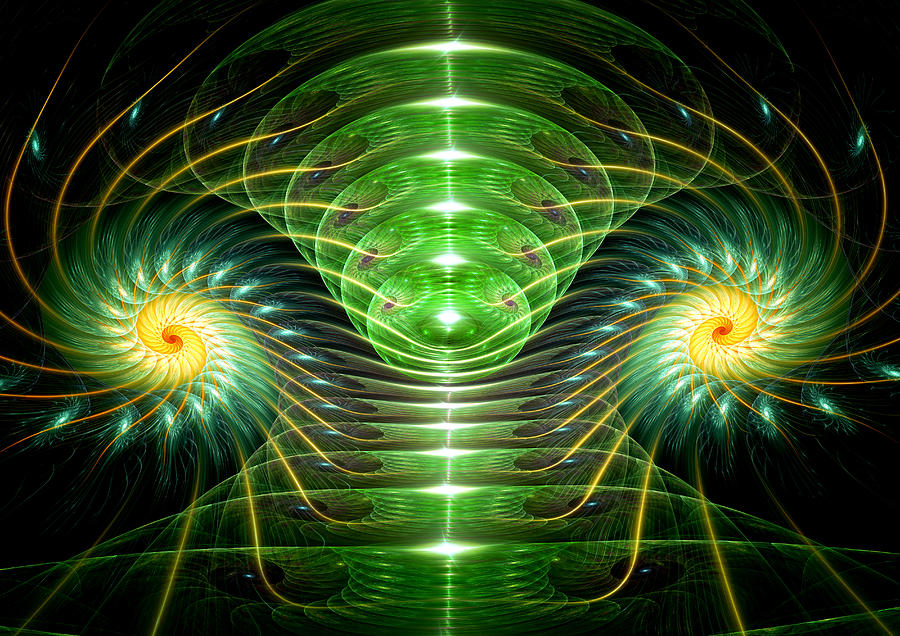 Green helix Digital Art by Martin Capek