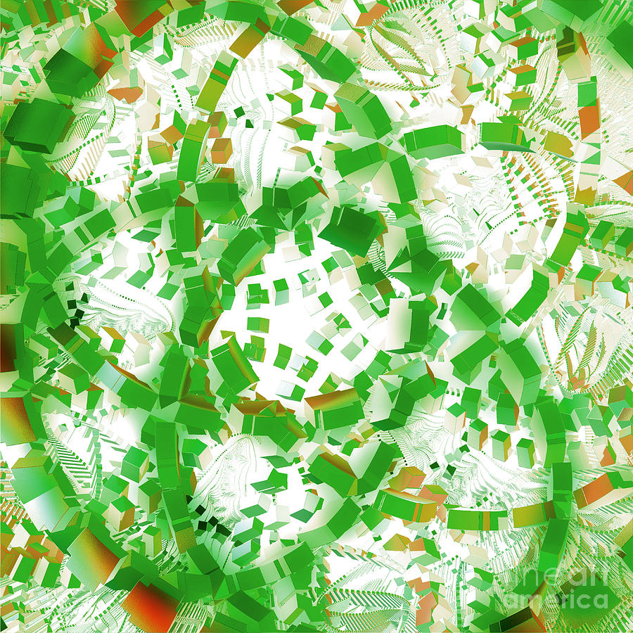 Green industrial abstract Digital Art by Gaspar Avila