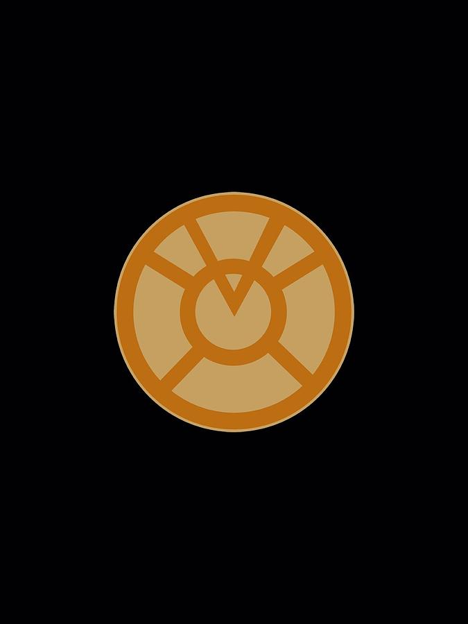 Green Lantern - Orange Symbol Digital Art by Brand A