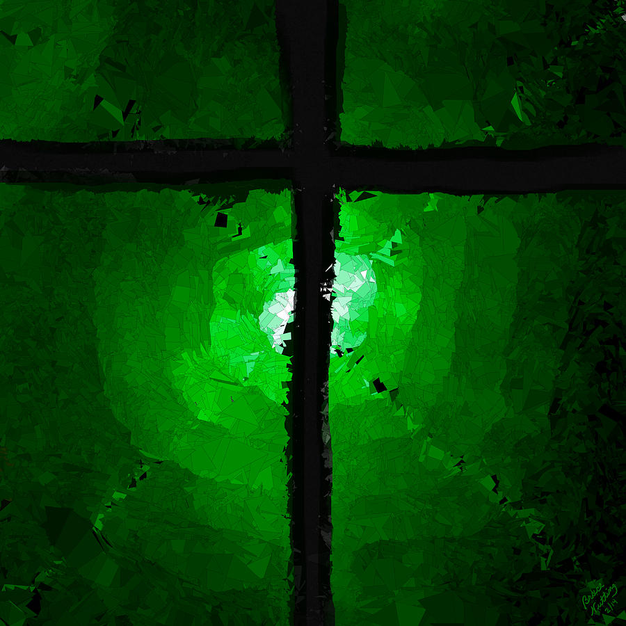 Green Light on the Cross Painting by Bruce Nutting