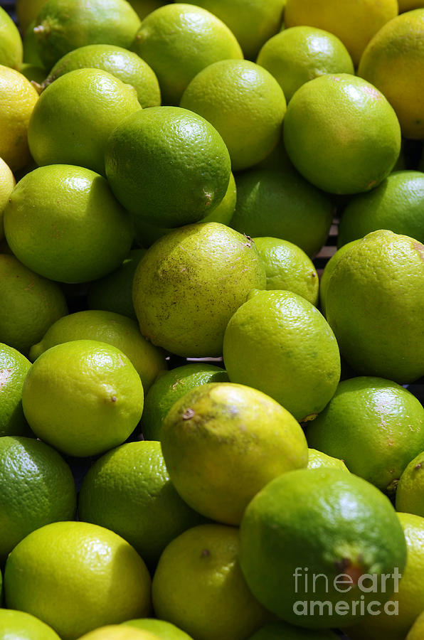 Cool Photograph - Green Limes by Carlos Caetano