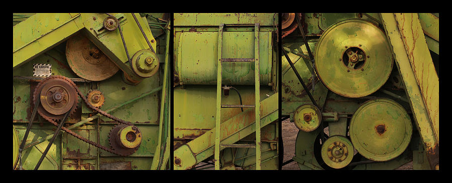 Green Machine Triptych Photograph by Art Block Collections