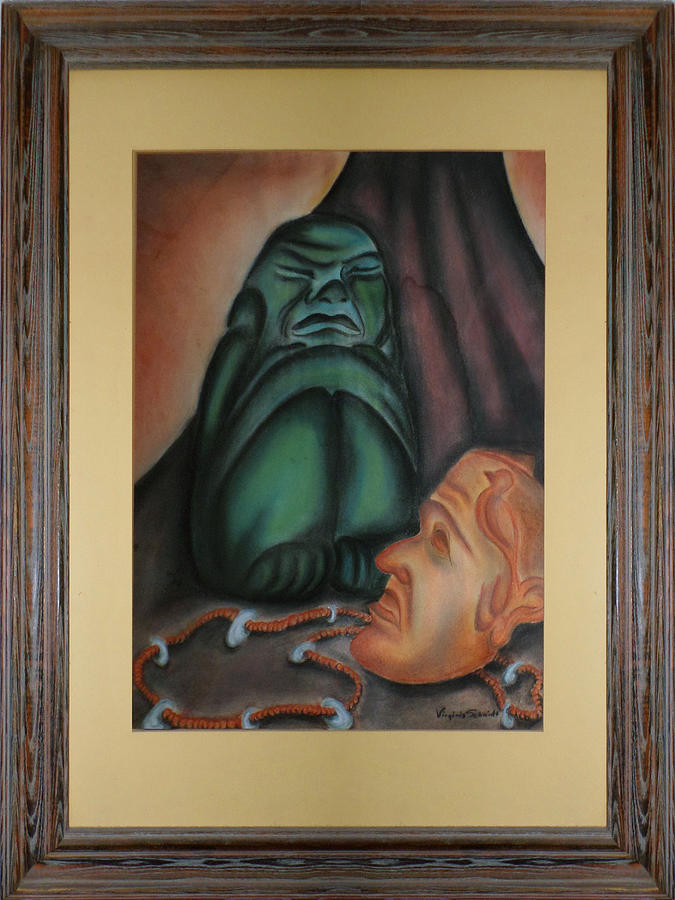 Green Man Painting by Ginny Schmidt