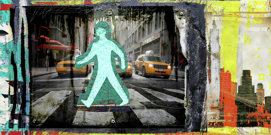 Green man in NY Digital Art by Luz Graphic Studio