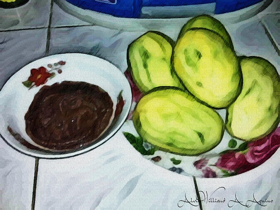Fish Sauce Painting - Green Mangoes by Withintensity  Touch