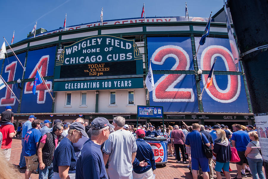Green Marquee At Wrigley Field Photograph