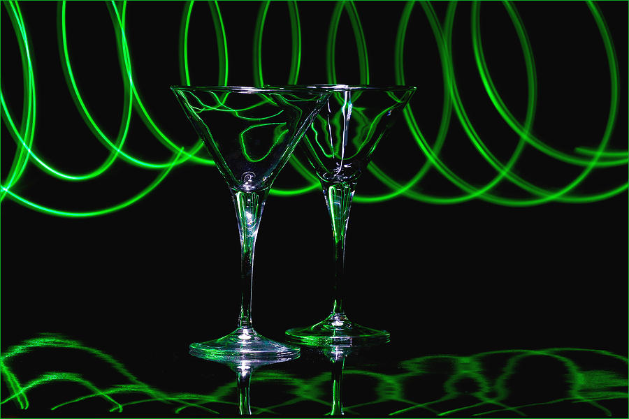 Cocktail Photograph - Green Martinis by Ness Welham