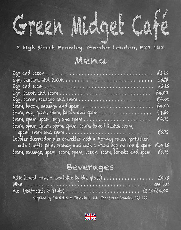 green midget cafe chalkboard menu robert j sadler