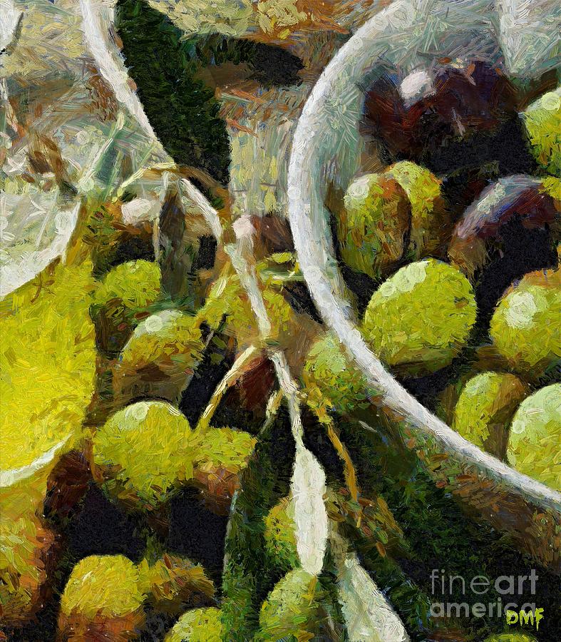 Green olives Painting by Dragica  Micki Fortuna