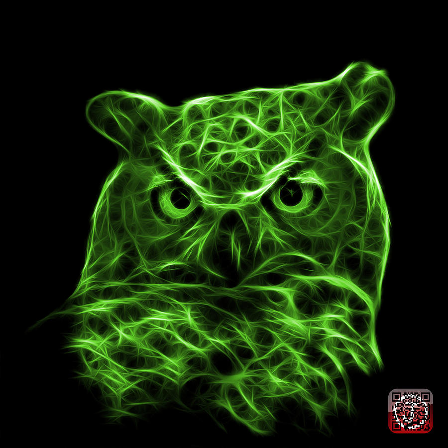 Green Owl 4436 - F M Digital Art by James Ahn - Fine Art America