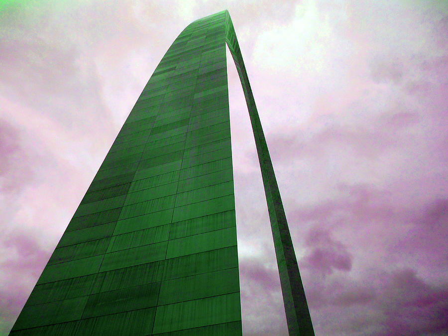 Architecture Digital Art - Green Panels for St.Louis by Joseph Wiegand
