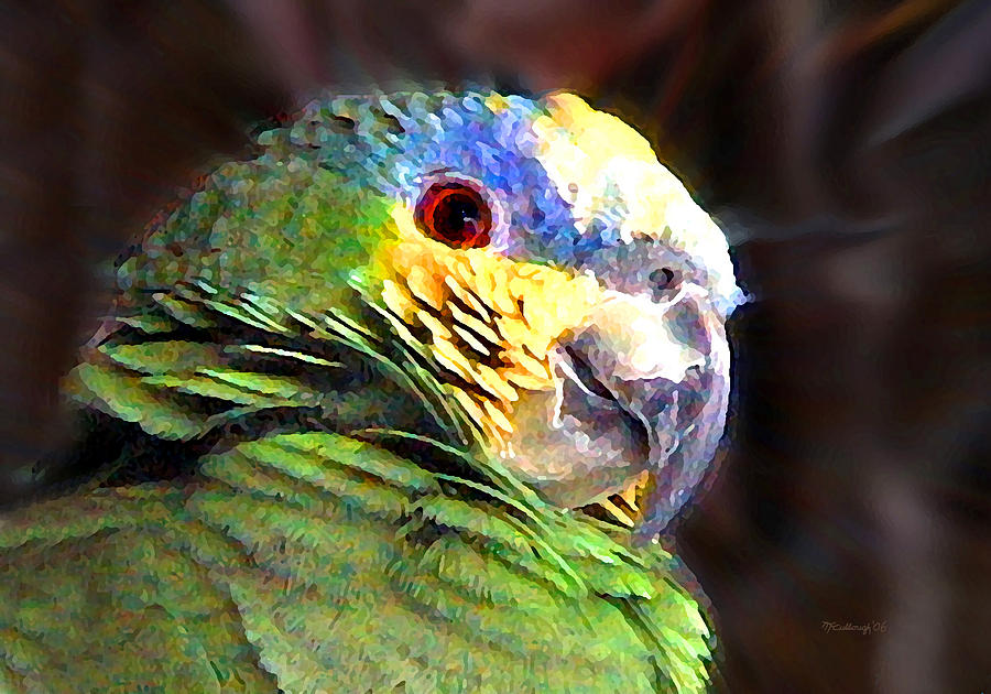 Green Parrot Photograph by Duane McCullough