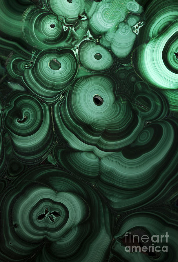 Green patterns of malachite Photograph by Jaroslaw Blaminsky