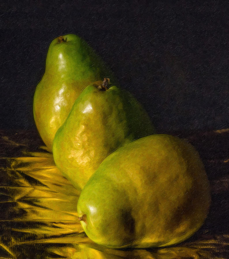 Green Pears Painting by Dean Wittle