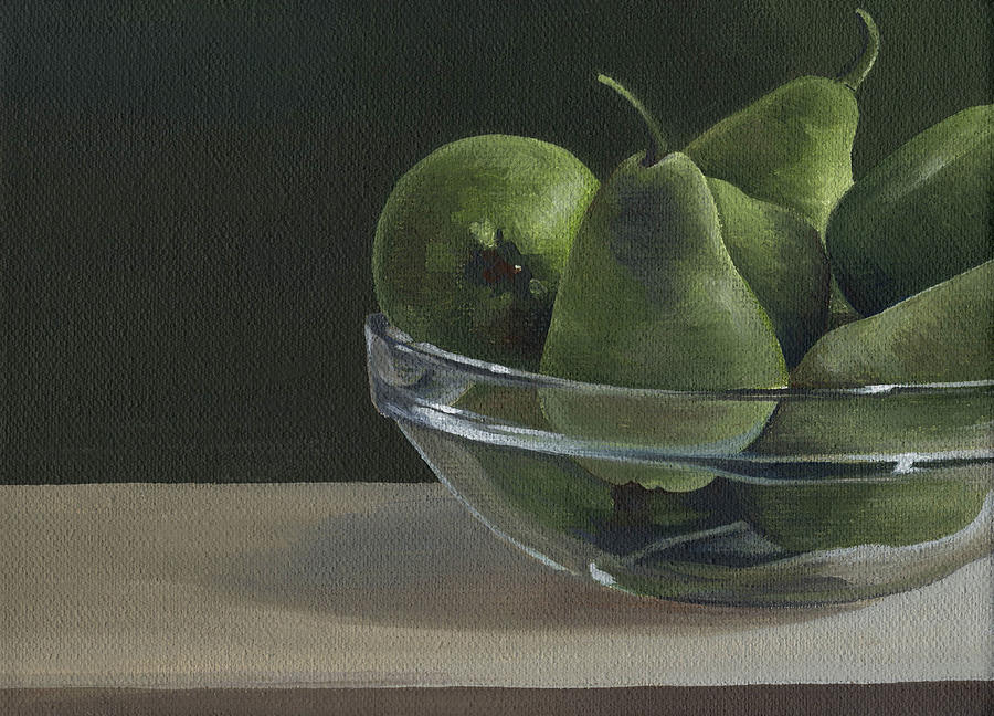 Pear Painting - Green Pears by Natasha Denger