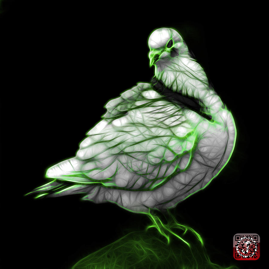Green Pigeon Pop Art 5516 - FS - BB -  Modern Animal Artist Jame Digital Art by James Ahn