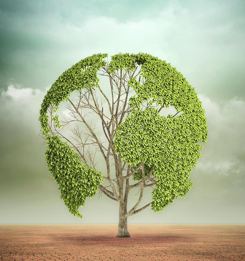 Green Planet, Conceptual Artwork Digital Art by Andrzej Wojcicki