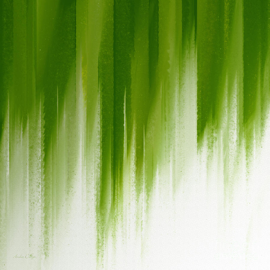 Green Rain Digital Art by Andee Design