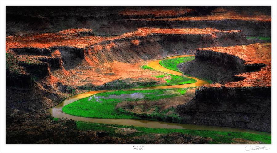 Green River Painting by Lar Matre